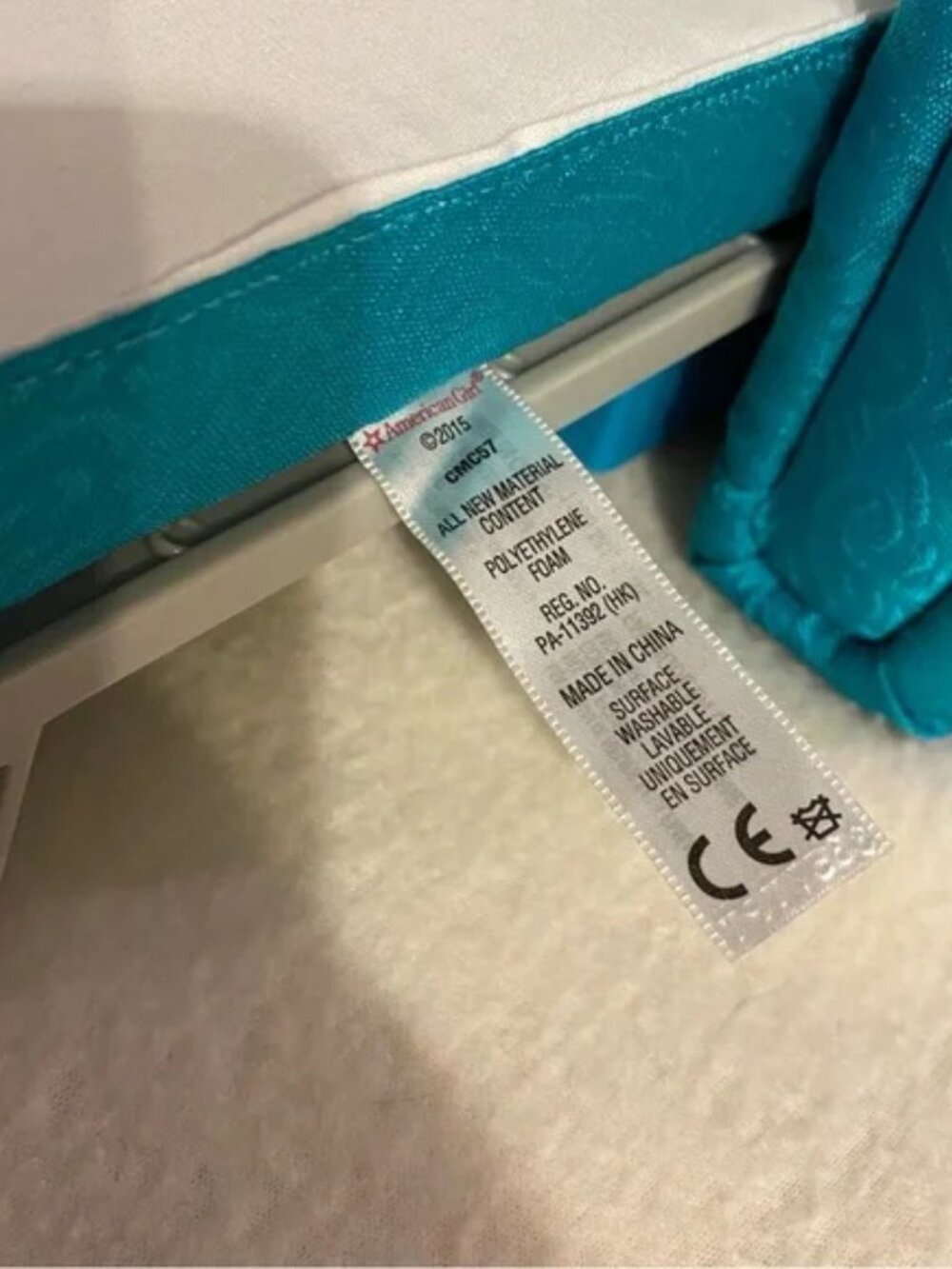 American Girl 18" doll Maryellen's teal sofa couch sleeper bed RETIRED - Picture 12 of 14